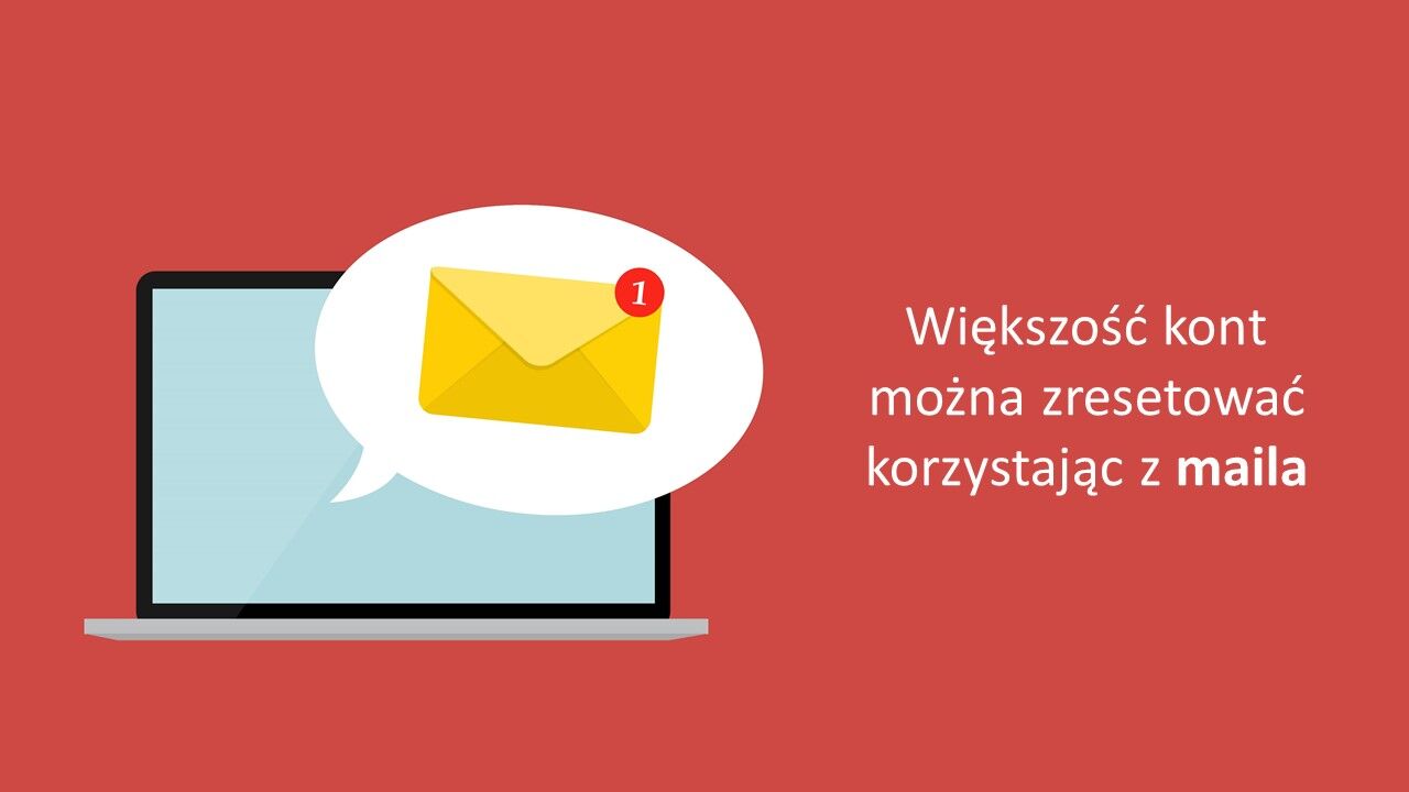 Większość kont można zresetować korzystając z maila
